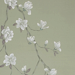 Обои ручная роспись Magnolia Canopy Colourway SC-287 on Aquamarine slub silk варинант исполнения - 2 | Loft Concept в Кирове