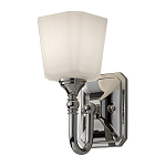 Бра для ванных комнат с белым матовым плафоном квадратной формы на основании цвета хром Feiss варинант исполнения - 1 | Loft Concept в Кирове