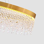 Люстра подвесная овальная с хрустальными подвесками Crystal Art  варинант исполнения - 2 | Loft Concept в Кирове