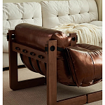 Кресло-диван кожаное на деревянном каркасе Medieval Furniture варинант исполнения - 5 | Loft Concept в Кирове