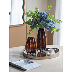 Ваза стеклянная янтарного цвета с текстурированным силуэтом Carambola варинант исполнения - 6 | Loft Concept в Кирове