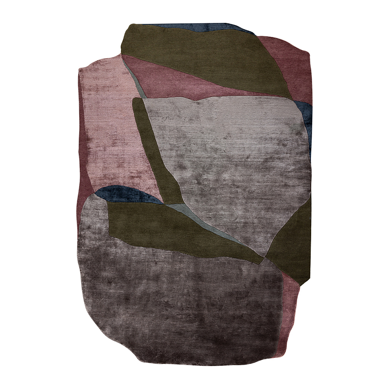 Ковер шелк Manhattan Wool Silk Carpet II Розовый Серый Зеленый в Кирове | Loft Concept 