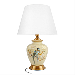 Настольная лампа бежевая с изображением птиц Slip Away варинант исполнения - 1 | Loft Concept в Кирове