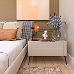 Настольная лампа с круглым деревянным отражателем и черным цилиндрическим плафоном Accord Lighting варинант исполнения - 9 | Loft Concept в Кирове