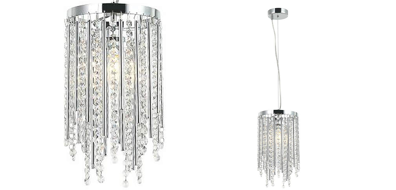 Подвесной светильник Crystal Wind Chimes Chrome Hanging Lamp Подвесной светильник Crystal Wind Chimes Chrome Hanging Lamp - Loft-Concept в Кирове