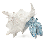 Статуэтка голубой рак с белой раковиной Marine Accessories варинант исполнения - 1 | Loft Concept в Кирове