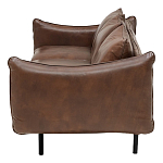 Трехместный кожаный диван на ножках темно-коричневый Tailler Sofa Brown варинант исполнения - 3 | Loft Concept в Кирове