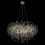 Люстра подвесная с прозрачными стеклянными подвесками в форме капель Диаметр 80 см Droplet Chandelier варинант исполнения - 5 | Loft Concept в Кирове