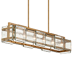 Люстра прямоугольная из толстого литого стекла Cast Glass варинант исполнения - 2 | Loft Concept в Кирове