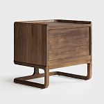 Прикроватный деревянный столик с 2-мя ящиками Moon Walnut Furniture варинант исполнения - 12 | Loft Concept в Кирове