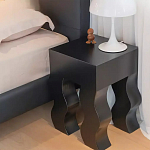 Дизайнерский журнальный стол чёрный с ножками волнистой формы Egopi варинант исполнения - 2 | Loft Concept в Кирове