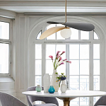 Люстра круглая с 2-мя металлическими абажурами Andromeda варинант исполнения - 7 | Loft Concept в Кирове