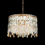 Люстра круглая с хрустальными подвесками на золотистом каркасе Roul Crystal Light варинант исполнения - 6 | Loft Concept в Кирове