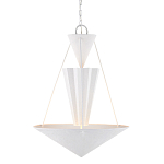 Люстра светодиодная белая геометрической формы с рифленым плафоном White Geometric Lamps варинант исполнения - 1 | Loft Concept в Кирове