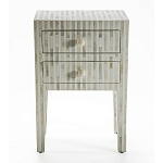 Тумбочка прикроватная White Pearl BEDSIDE CABINET 2 DRAWER варинант исполнения - 1 | Loft Concept в Кирове