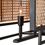 Люстра прямоугольной формы с чёрным каркасом и вставкой из плетеного материала Cage for Light варинант исполнения - 2 | Loft Concept в Кирове