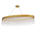 Люстра подвесная овальная с хрустальными подвесками Crystal Art  варинант исполнения - 1 | Loft Concept в Кирове