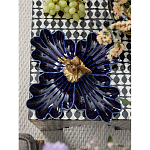 Менажница темно-синяя фарфоровая с бронзовой фигуркой ангела Eden Garden варинант исполнения - 3 | Loft Concept в Кирове