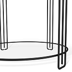 Стол журнальный круглый со столешницей из стекла Gold and Black Marble варинант исполнения - 4 | Loft Concept в Кирове