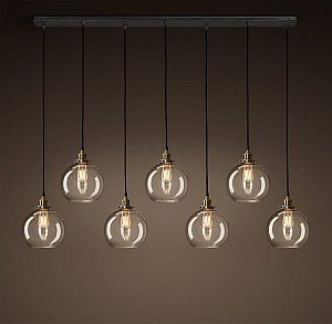 Подвесной светильник Loft Clear Glass Sphere Cloche 7