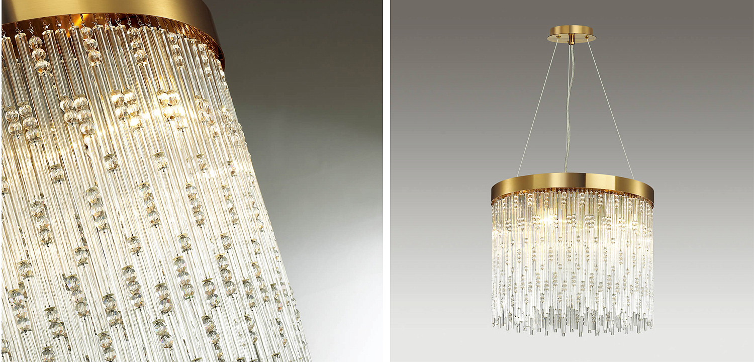 Люстра Hailstorm Rain Kerri Chandelier gold 45 Люстра Hailstorm Rain Kerri Chandelier gold 45 - Loft-Concept в Кирове