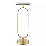 Столик приставной с овальным золотым основанием Oval Gold Base варинант исполнения - 1 | Loft Concept в Кирове