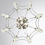 Люстра подвесная из металла с хрустальными подвесками прозрачного цвета Quasar 41 варинант исполнения - 10 | Loft Concept в Кирове