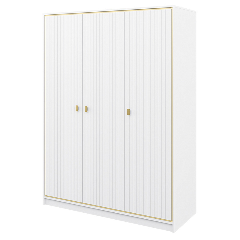 Шкаф белый трёхдверный для одежды Antique Order Белый Золотой в Кирове | Loft Concept 