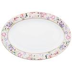 Сервиз столовый из фарфора белый с цветочным принтом на 6 персон 23 предмета Flower Porcelain Collection варинант исполнения - 2 | Loft Concept в Кирове