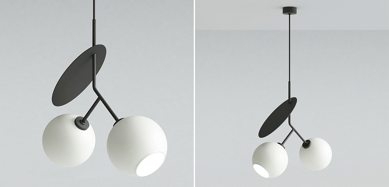 Подвесной светильник Cherry Pendant Double Black Подвесной светильник Cherry Pendant Double Black - Loft-Concept в Кирове