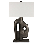 Настольная лампа с прямоугольным тканевым абажуром на фигурном каркасе Brutilist  варинант исполнения - 4 | Loft Concept в Кирове