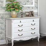 Комод белый из массива бука в стиле прованс White Provence варинант исполнения - 4 | Loft Concept в Кирове