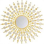 Зеркало-солнце в раме из металла с золотыми с лучами Rays of Peace варинант исполнения - 1 | Loft Concept в Кирове