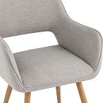 Стул в рогожке серого цвета NEASAN STOOL варинант исполнения - 7 | Loft Concept в Кирове