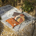 Подушка декоративная с геометрическим узором и плетенными вставками Divine Abstractions варинант исполнения - 5 | Loft Concept в Кирове