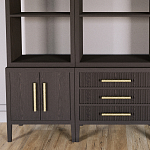 Модульный стеллаж Primo из трех составных элементов Темный орех варинант исполнения - 6 | Loft Concept в Кирове