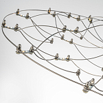 Люстра подвесная с тонкой металлической конструкцией цвета хром Quasar варинант исполнения - 6 | Loft Concept в Кирове