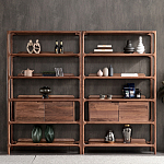 Стеллаж в гостиную для книг Moon Walnut Furniture варинант исполнения - 3 | Loft Concept в Кирове