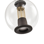 Подвесной светильник с плафоном в форме шара Inner Gleam Orb black  варинант исполнения - 3 | Loft Concept в Кирове