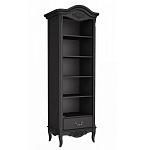 Стеллаж черный узкий из массива бука с 5-ю полками Black Provence варинант исполнения - 1 | Loft Concept в Кирове