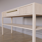 Дизайнерская Консоль с полкой и ящиком Primo Светлый дуб варинант исполнения - 4 | Loft Concept в Кирове