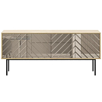 Длинная тумба с зеркальным декором Serena варинант исполнения - 9 | Loft Concept в Кирове