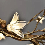 Люстра в виде золотой ветки с цветами Glass Flower Pendant Light варинант исполнения - 9 | Loft Concept в Кирове