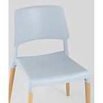 Пластиковый стул на ножках из массива бука Ferret Grey-Blue варинант исполнения - 2 | Loft Concept в Кирове