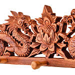 Панно-вешалка из дерева драконы Panel With Animals варинант исполнения - 2 | Loft Concept в Кирове