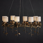 Люстра с каркасом в виде цветков розы и тканевыми абажурами Flowers and Fox Roses варинант исполнения - 4 | Loft Concept в Кирове