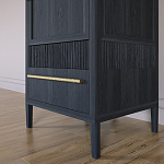 Узкий Шкаф Primo с 2 выдвижными ящиками Черный дуб варинант исполнения - 4 | Loft Concept в Кирове