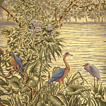 Обои ручная роспись Le Brésil Amarelo Deep Rich Gold варинант исполнения - 1 | Loft Concept в Кирове