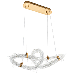 Фигурная люстра украшенная кристаллами из хрусталя Gilbertine Crystals Curly Ring Chandelier варинант исполнения - 2 | Loft Concept в Кирове
