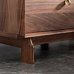 Прикроватный деревянный столик с ящиками Moon Walnut Furniture варинант исполнения - 4 | Loft Concept в Кирове